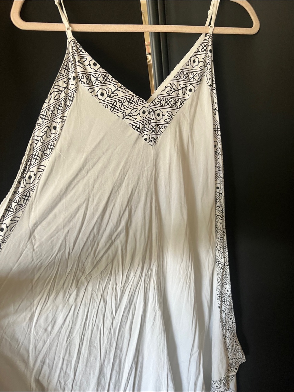 Tavik White Maxi Dress with Navy Trim - Picture 5 of 6